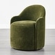 preview thumbnail 1 of 12, Modern Swivel Dining Chair with Hidden Wheels & Arm Set of 4 - Green