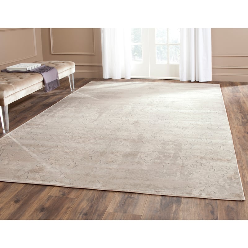 SAFAVIEH Vintage Distressed Boho Alvina Oriental Rug - 6'7" x 9'2" - Grey/Ivory