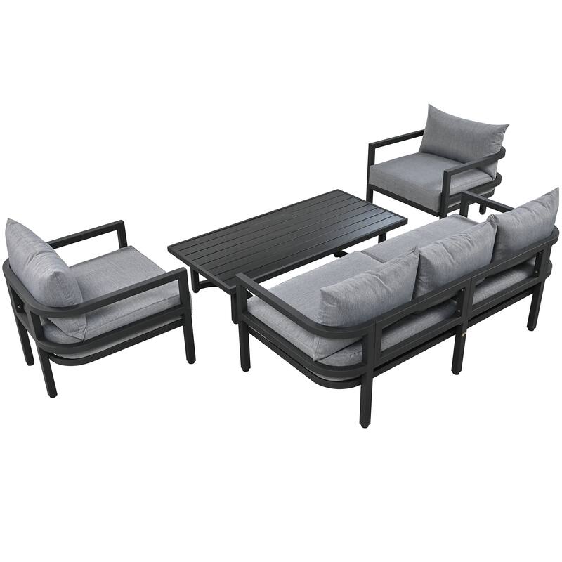 4-Piece Multi-person Outdoor Steel Sofa Set