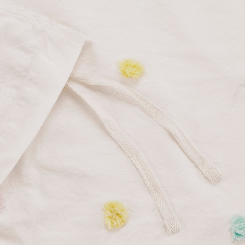 Intelligent Design Kids Ensley Cotton Jacquard Pom Pom Duvet Cover Set