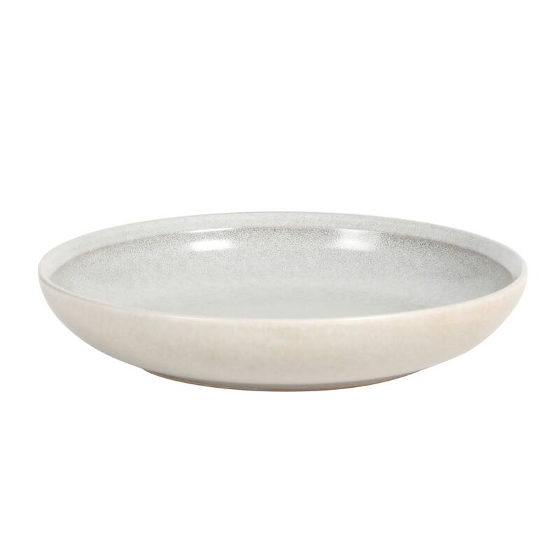 Gibson Elite Beckett 4-Piece Dinner Bowl Set - Reactive Glaze Stoneware - Shallow Pasta Bowls