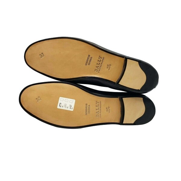 Bally Men's Dark Brown Plintor Leather With Logo Slip On Loafer Dress Shoes  (8 EU / 9D US) - 8 EU / 9D US - Overstock - 32951117