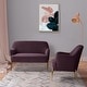 preview thumbnail 4 of 117, Barbara 43" Contemporary Velvet Loveseat Sofa with Goldtone Metal Legs by HULALA HOME