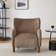 preview thumbnail 15 of 33, Christopher Knight Home - Parmelee Upholstered Wingback Club Chair with Plush Velvet and Solid Wood Legs