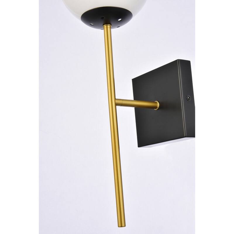 Nina 1 Light White Glass Wall Sconce