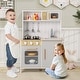 preview thumbnail 4 of 8, Costway Kids Kitchen Playset with Lights Sounds Microwave Stoves Oven - See Details