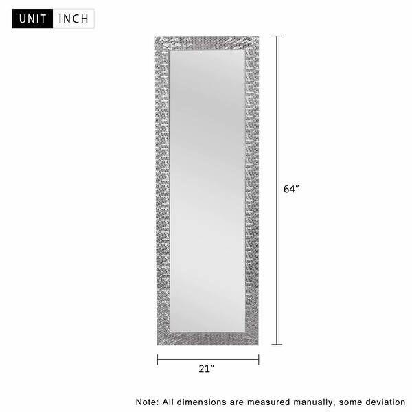 Sleek Style Thin Framed Fulllength Floor Mirror with Stand 32012922