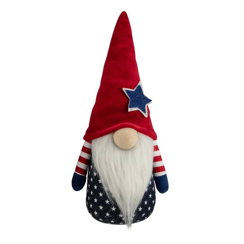 10.5" Americana Boy 4th of July Patriotic Gnome