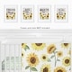 preview thumbnail 2 of 4, Yellow Boho Floral Sunflower Wall Decor Art Prints (Set of 4) - Farmhouse Wood Grain Rustic Watercolor Flower Vintage Country