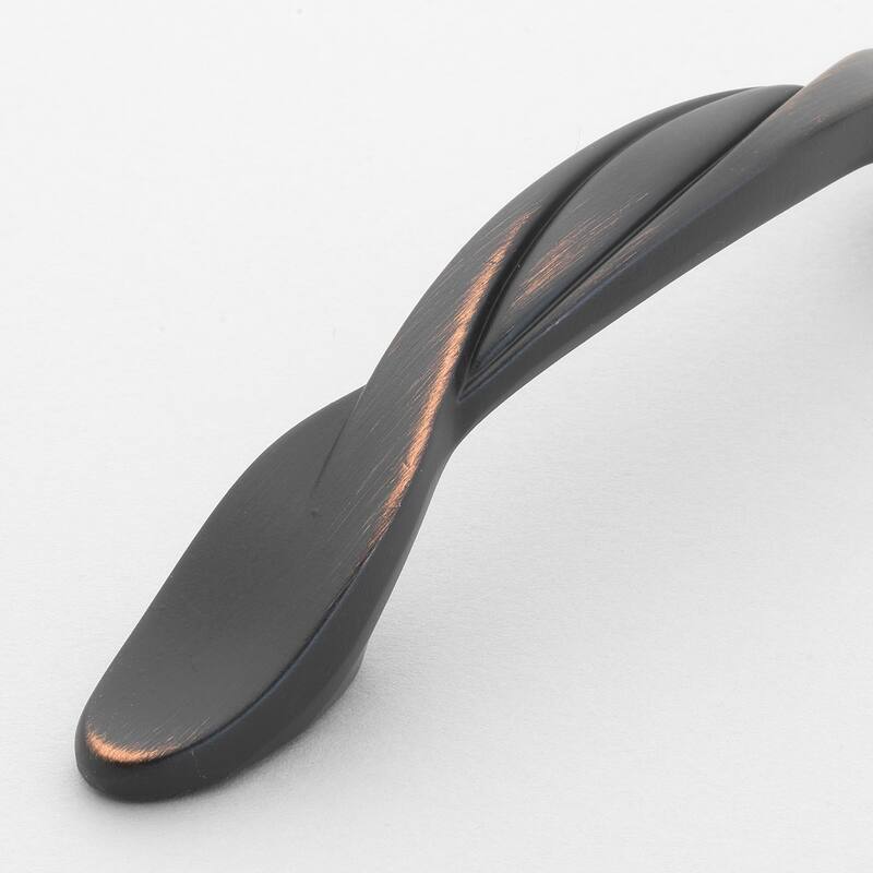 GlideRite 5-Pack 3 in. Center Oil Rubbed Bronze Twisted Cabinet Pulls - Oil Rubbed Bronze