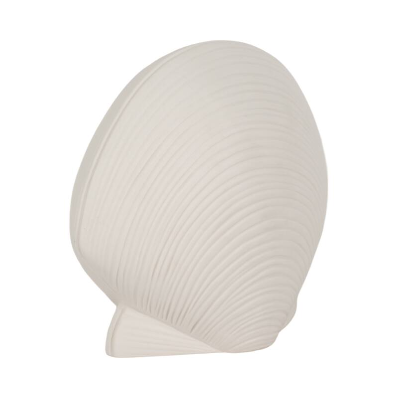 Sagebrook Home Stoneware White Seashell Decor