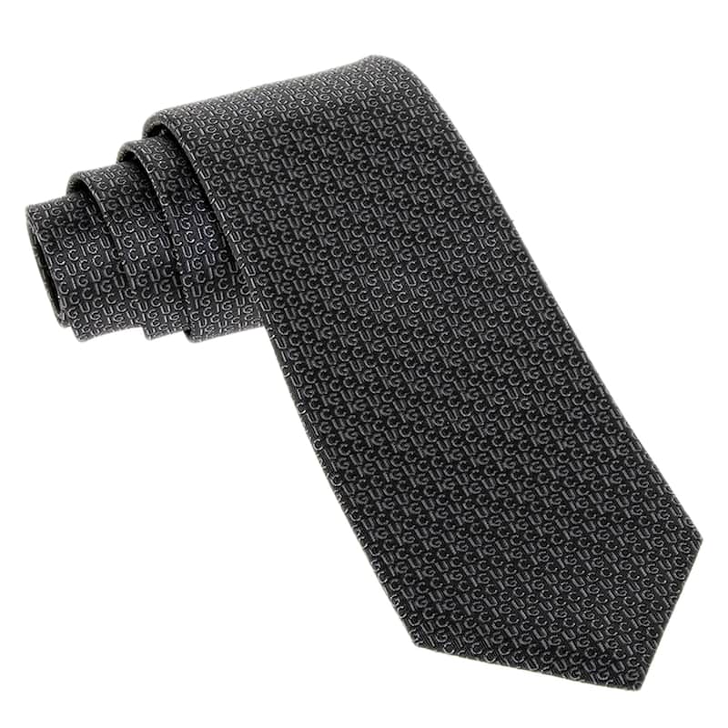 Gucci Silk Jacquard Tie - Dark Grey and Light Grey