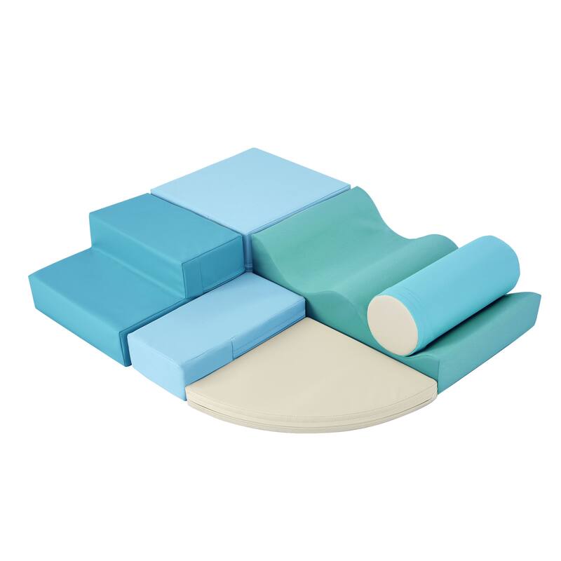 6-Piece Kids Climb and Crawl Foam Play Set,Educational Activity Toys