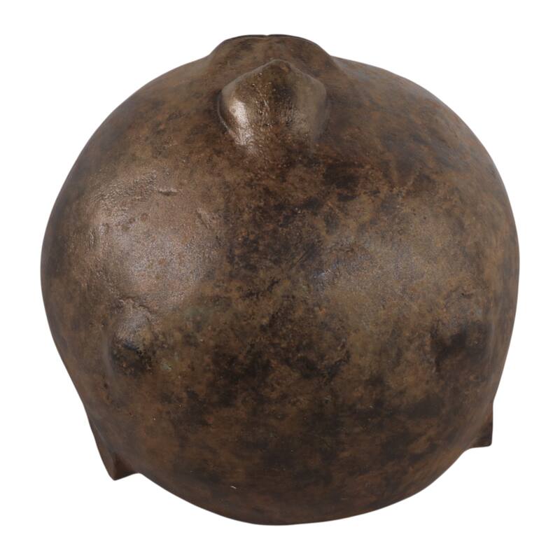 Decorative Smiley Head on Pedestal Sculpture