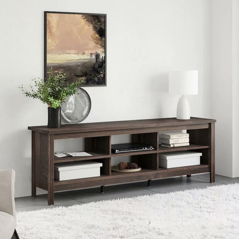 TV Stand for 75 Inch TV Console Table, Wood Entertainment Center