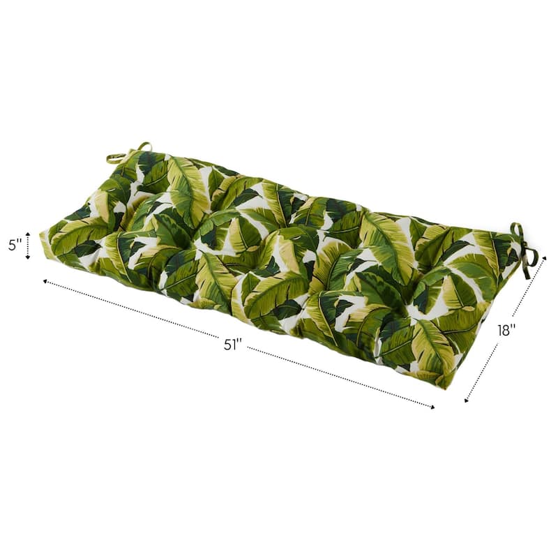 Outdoor Palm Leaves Bench Cushion (Cushion Only)