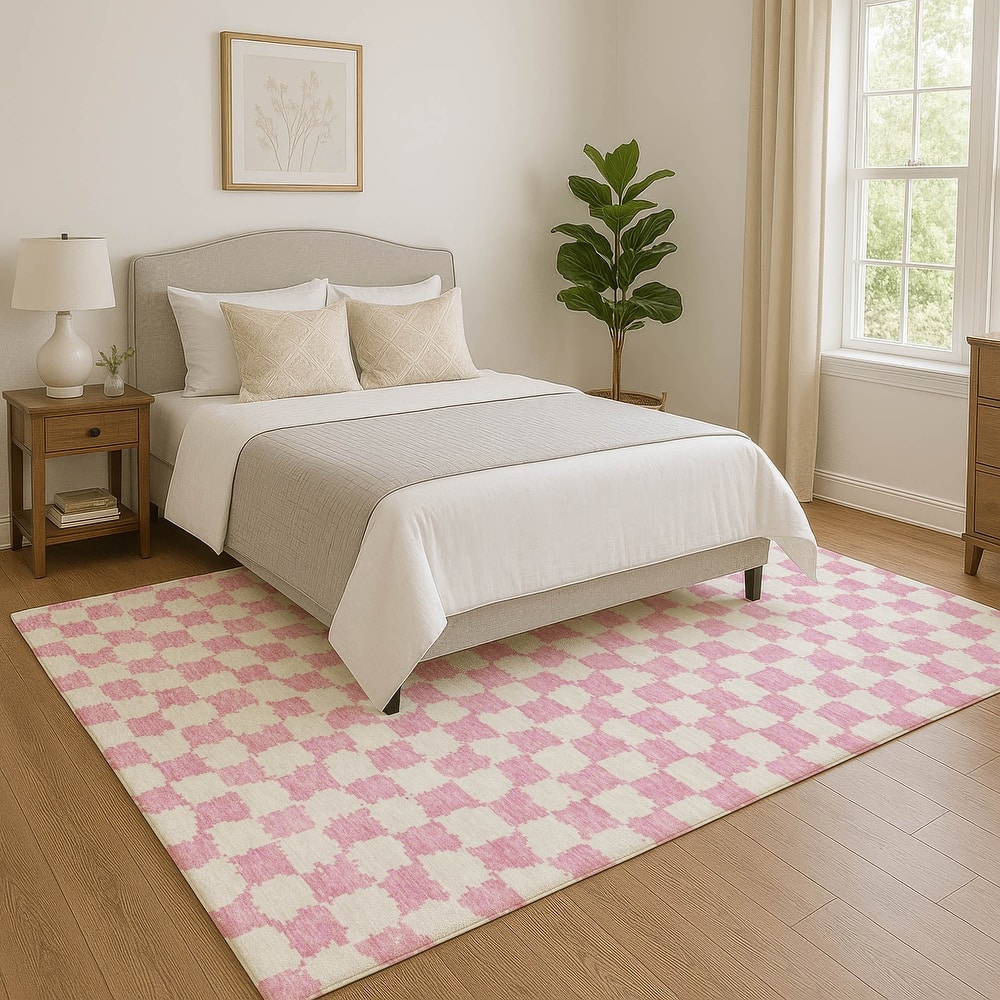Premium Washable Super Soft Casual Checkered Mayfield Rug