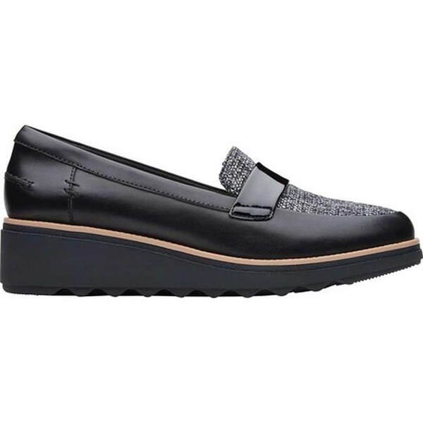clarks sharon gracie leather & suede loafers