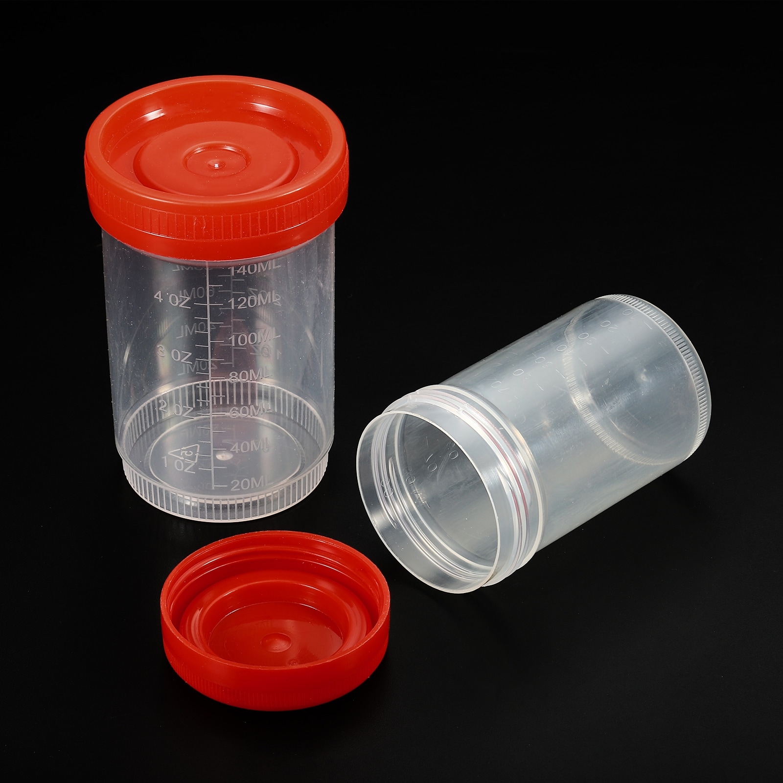Uxcell 60mL Sample Cups 6Pcs Sample Containers Leak Proof Screw Cap for Lab  Home Red 6 Pack