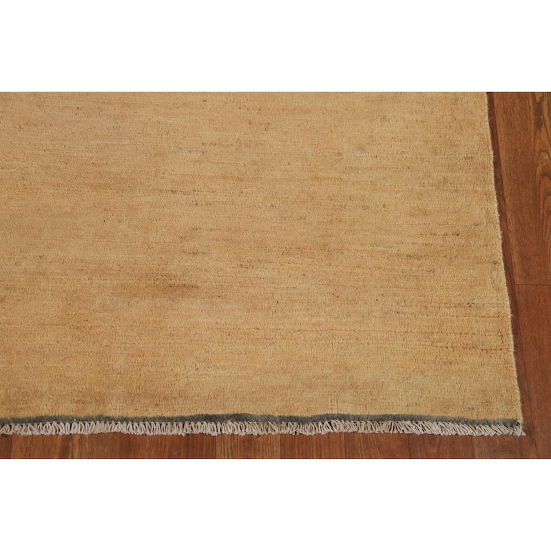 Modern Gabbeh Oriental Foyer Rug Handmade Tribal Wool Carpet - 3'5"x 4'10"