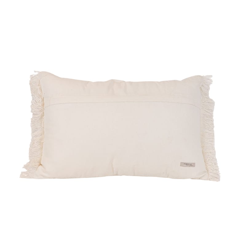 Foreside Home & Garden Red Embroidered Filled Cotton Pillow
