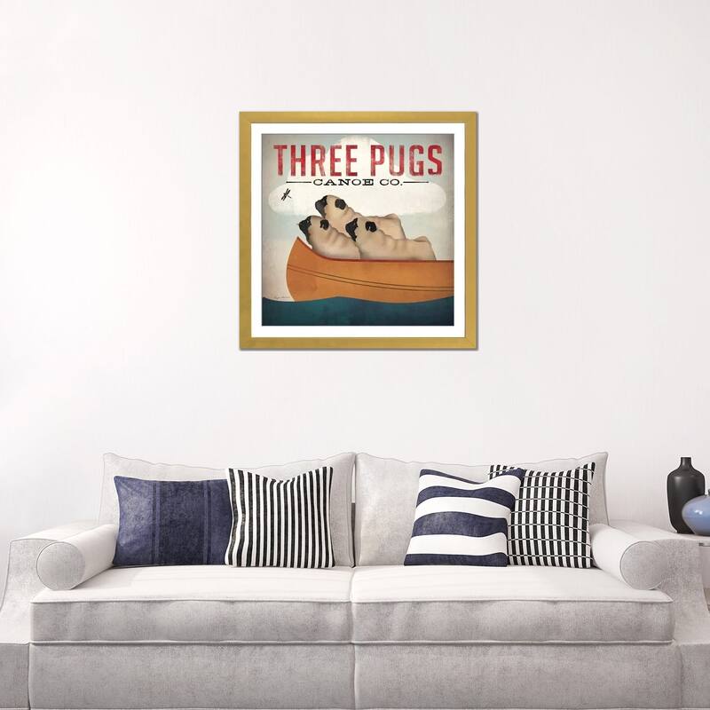 iCanvas "Three Pugs Canoe Co." by Ryan Fowler