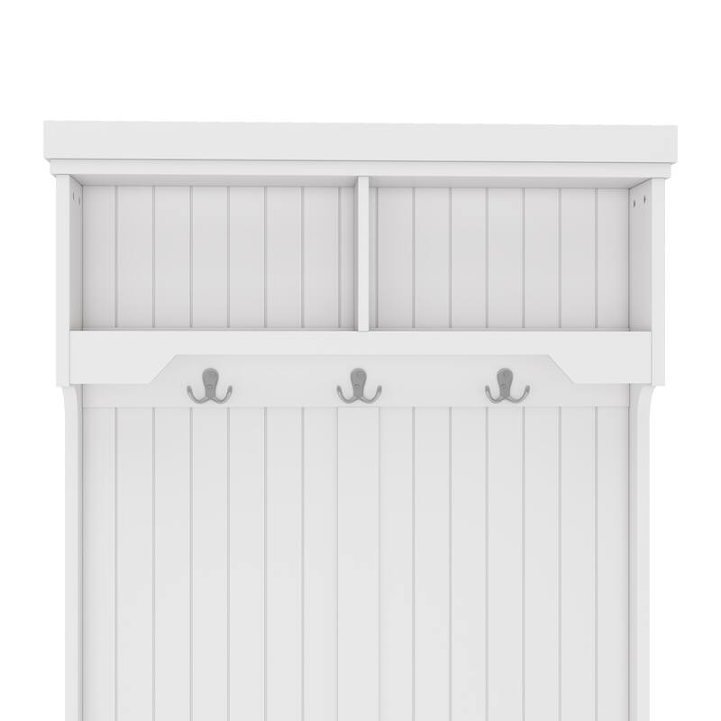 4-in-1 Hall Tree with Storage Bench and Coat Rack for Entryway