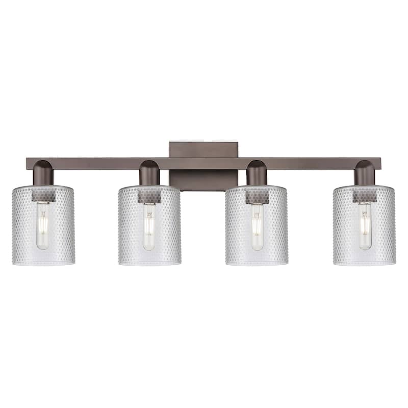 Innovations Lighting 716-4W-11-32 Cobbleskill Vanity Cobbleskill 4 - Oil Rubbed Bronze / Clear