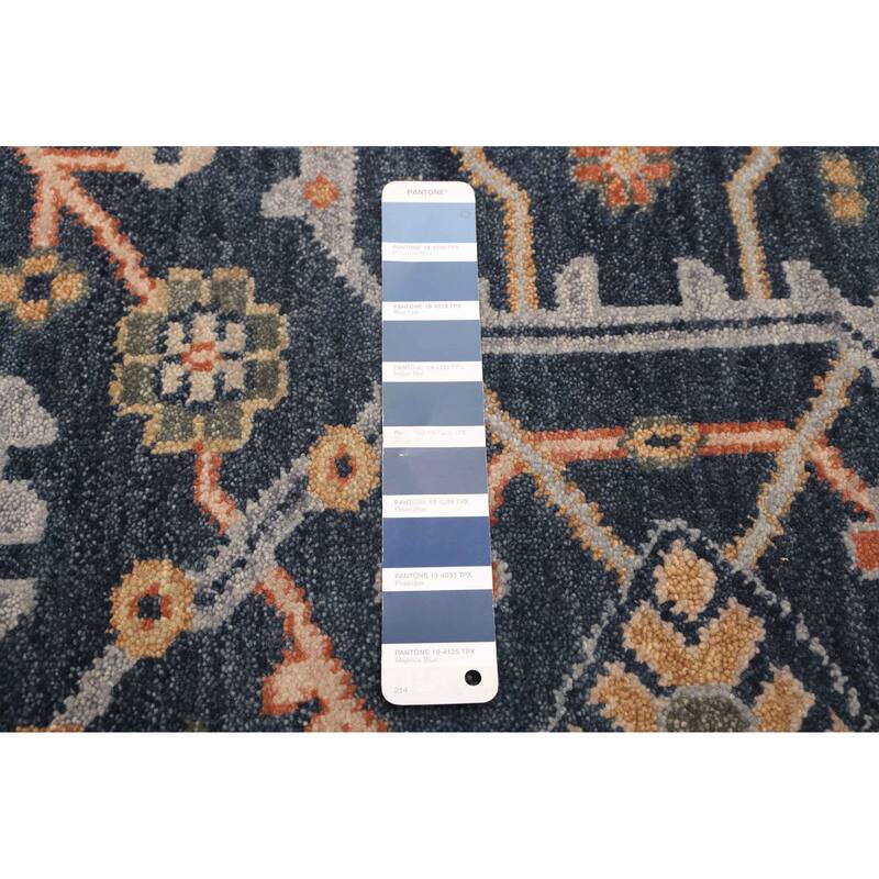 ECARPETGALLERY Hand-knotted Finest Agra Jaipur Dark Navy Wool Rug - 8'2 x 9'11