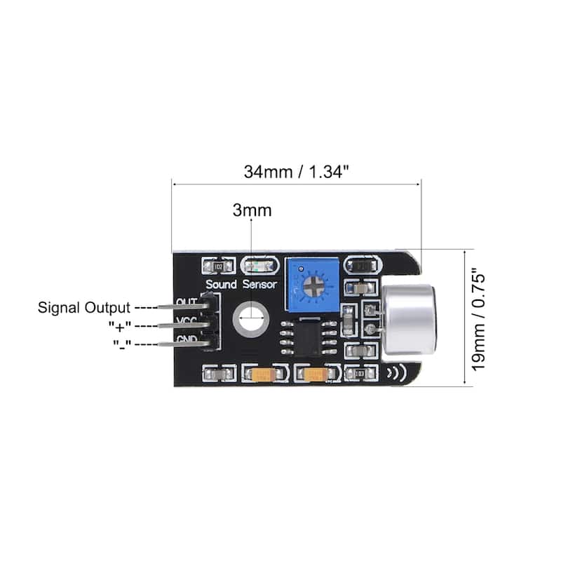 Microphone Sound Sensor Voice Detector Module for Arduino DIY Projects - TPA3118 - TPA3118
