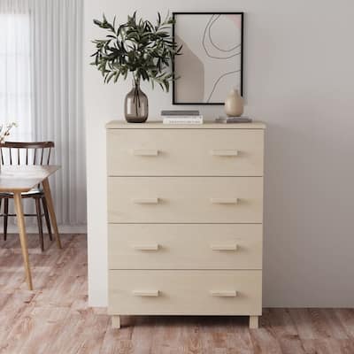 vidaXL Sideboard Buffet Console Cabinet for Kitchen HAMAR Solid Wood Pine - 31.1"x15.7"x40.7"