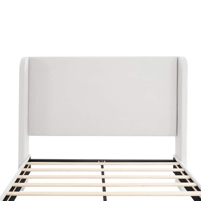 Tall Headboard Upholstered Bed Elegant Simplicity Bedroom Bed