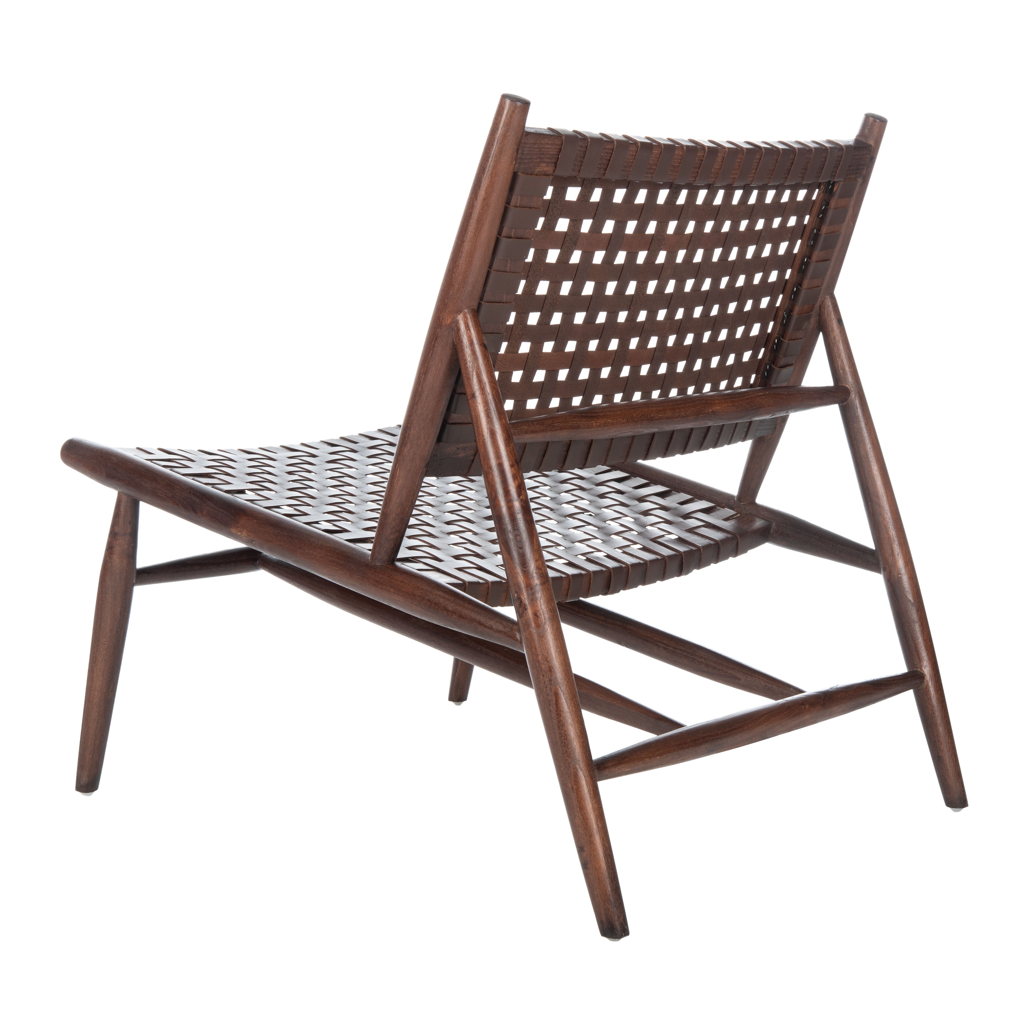 Soleil leather woven accent chair sale