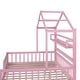 preview thumbnail 8 of 7, Full Size Wooden House Bed Kids Bed with Twin Size Trundle and Shelf