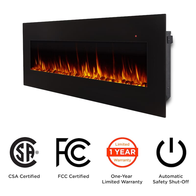 Corretto 72" Electric Wall Fireplace by Real Flame