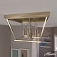 preview thumbnail 1 of 12, Hunter Laurel Ridge 4-Light Flush Mount Ceiling Light - Entry, Hallyway, Bathroom - Modern Farmhouse, Industrial - Damp Rated! Alturas  Gold