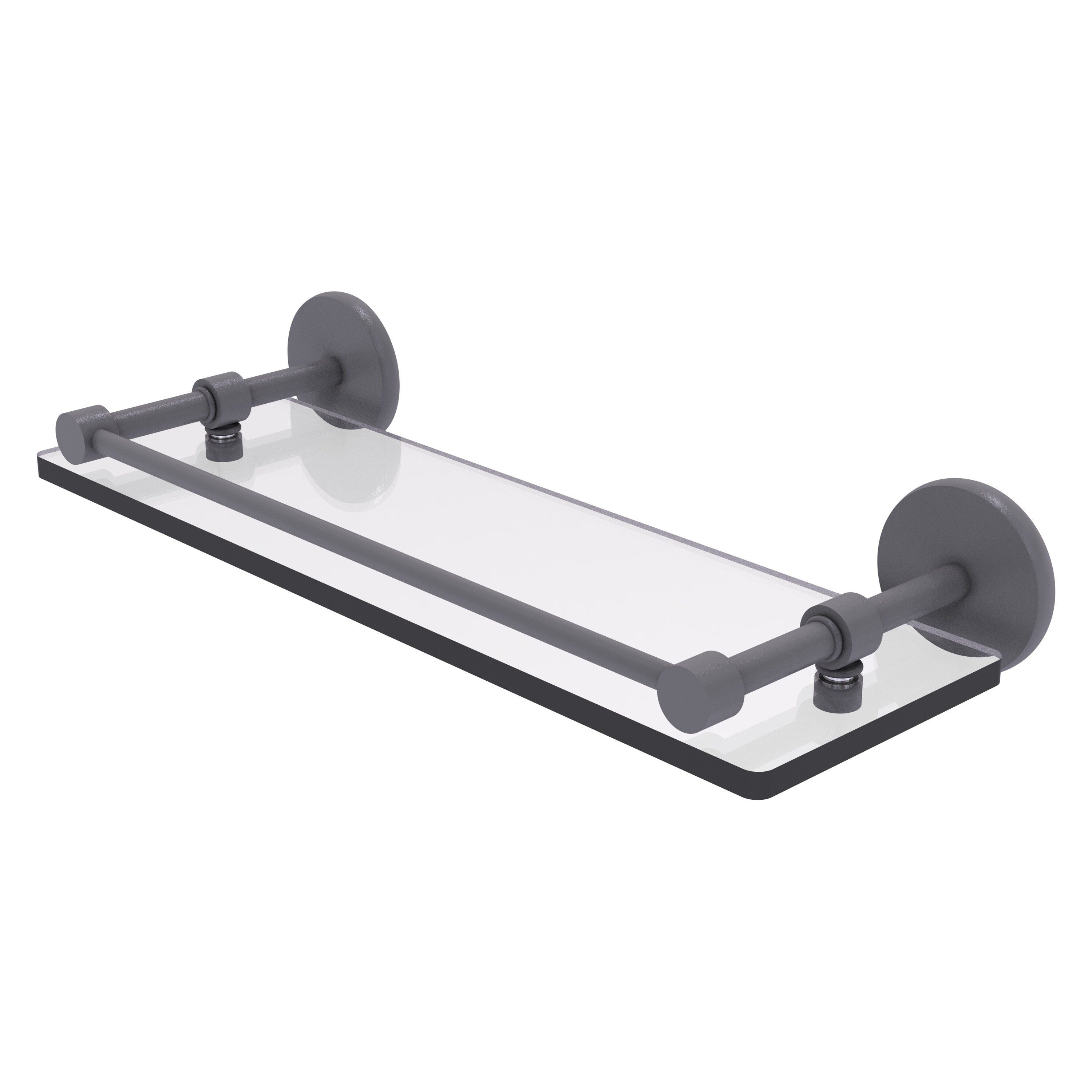 Allied Brass 16 Inch Tempered Glass Shelf with Gallery Rail