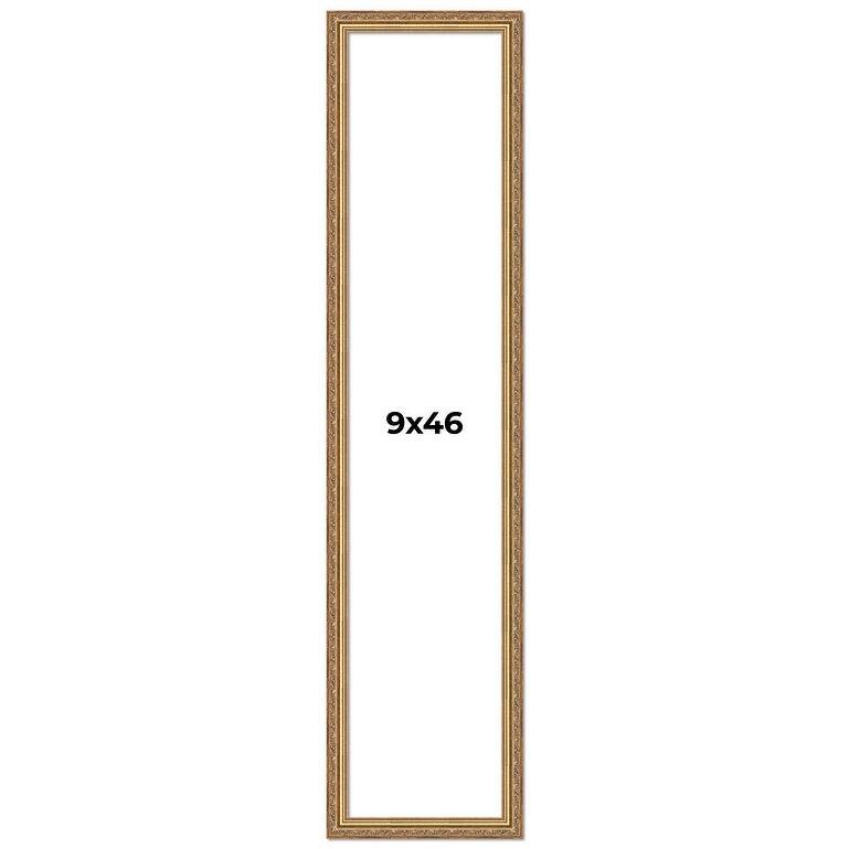 9x46 Frame Red Solid Wood Picture Frame Width 1.75 Inches | Interior Frame Depth 1 13/16 Inches