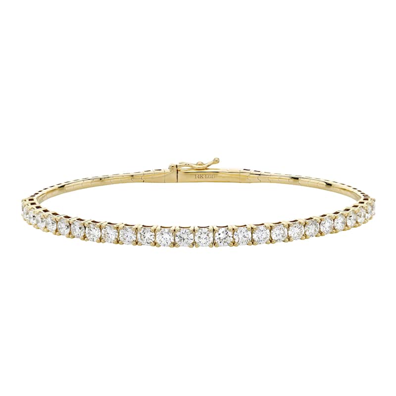 Kabella 14kt Gold Diamond Flexible Bangle (over 2 carats)