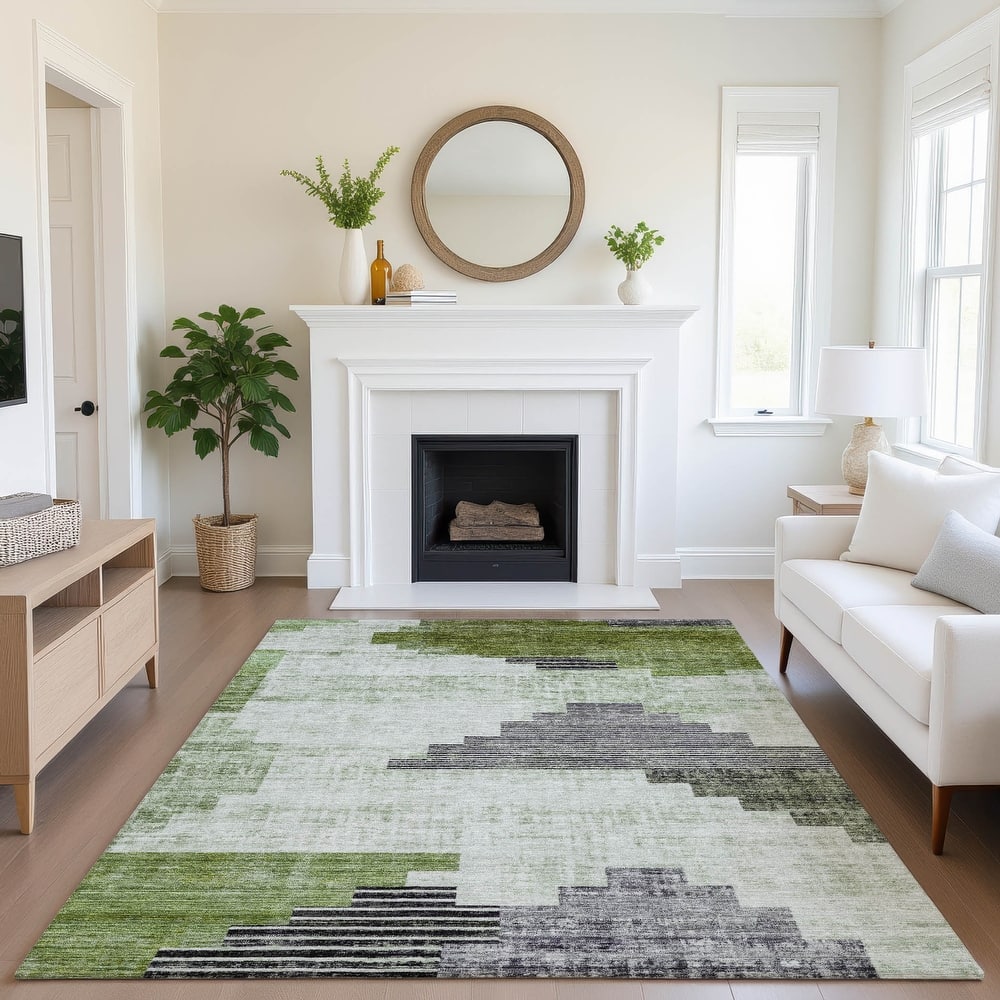 Premium Washable Super Soft Geo Global Mayfield Rug