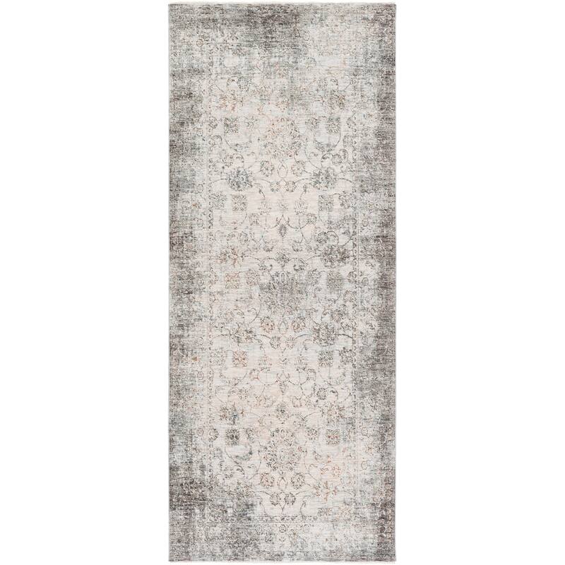 Harlan Distressed Traditional Area Rug - 3'3" x 8' Runner