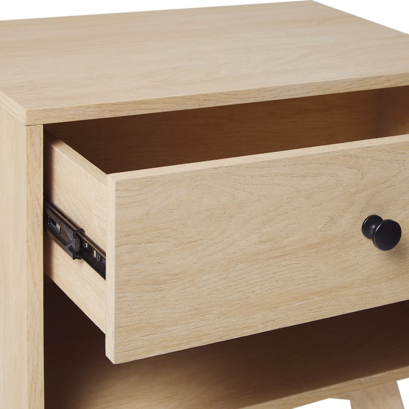 Mid-Century Modern Minimalist 1-Drawer Nightstand