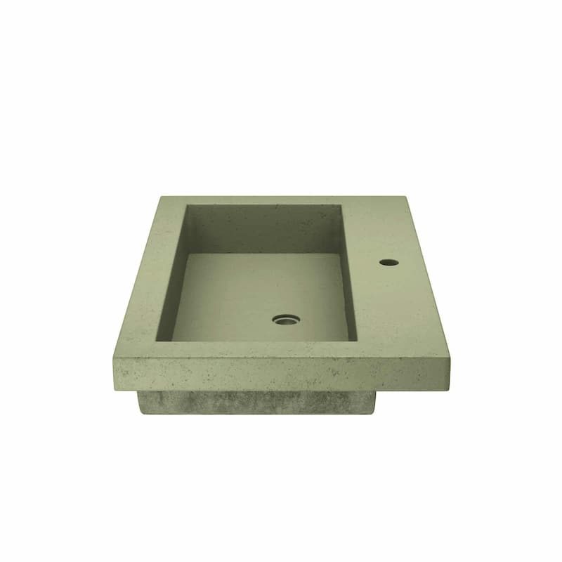 30" NativeStone Trough Drop-in Rectangular Bathroom Sink