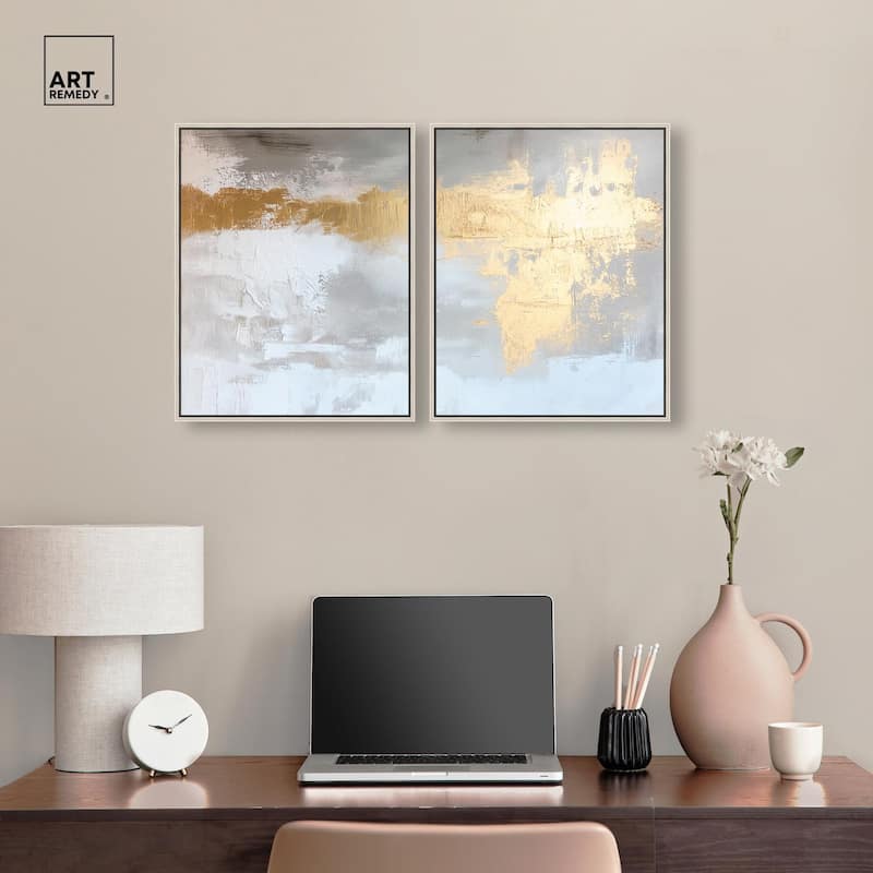 Golden Glaze I Canvas Set of 2 by Art Remedy