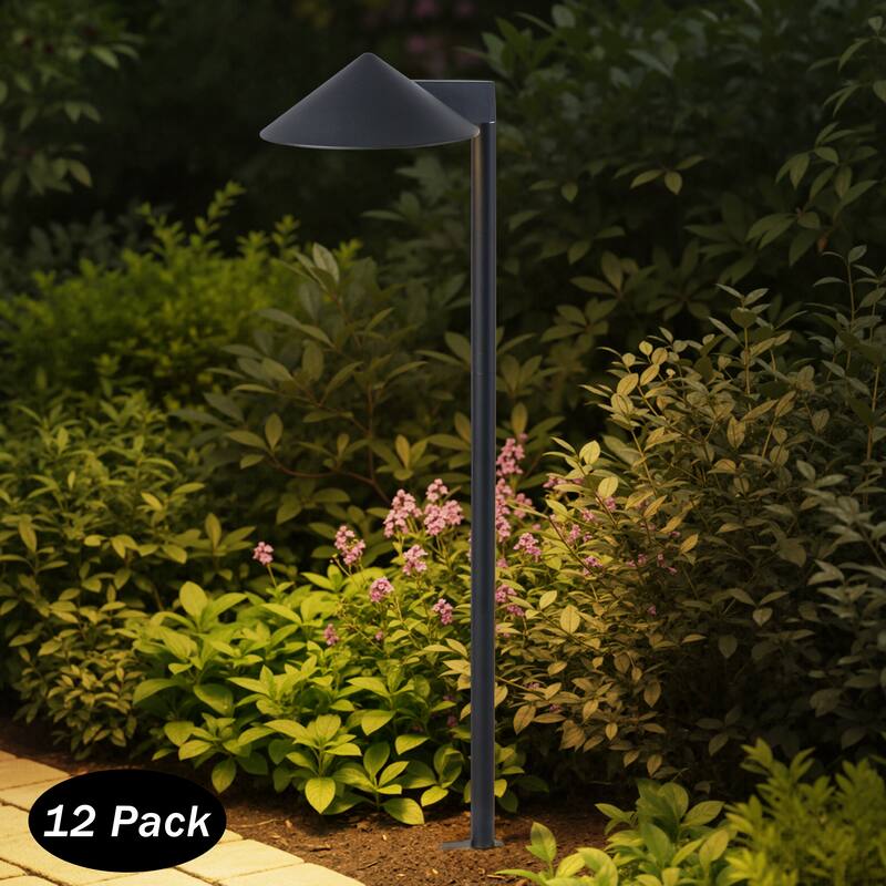 C Cattleya Low-Voltage Matte Black Aluminum 3000K LED Outdoor Path Light