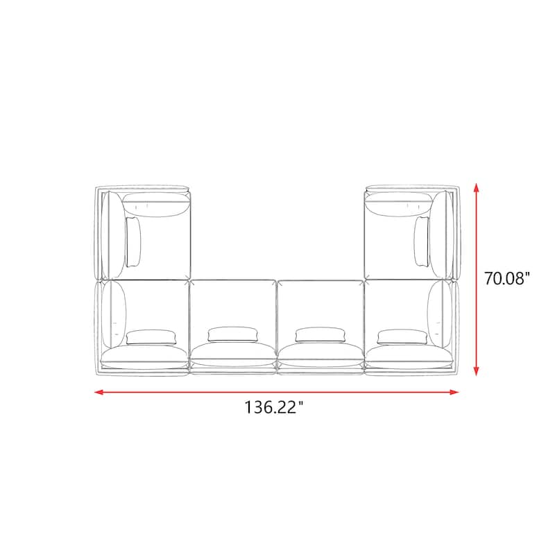 Simon 6pc Multi-Chair Seating Group
