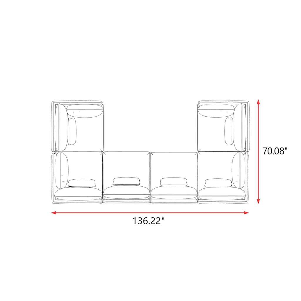 Simon 6pc Multi-Chair Seating Group