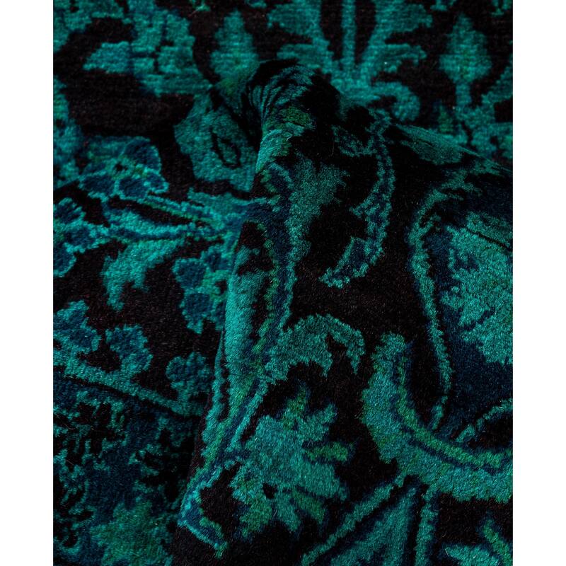 Overdyed One-of-a-Kind Hand-Knotted Area Rug - Green - 3' 1" x 5' 2"