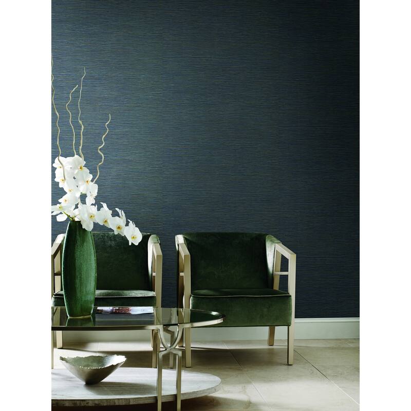 Encinitas Ramie Weave Gray Wallpaper - Tan