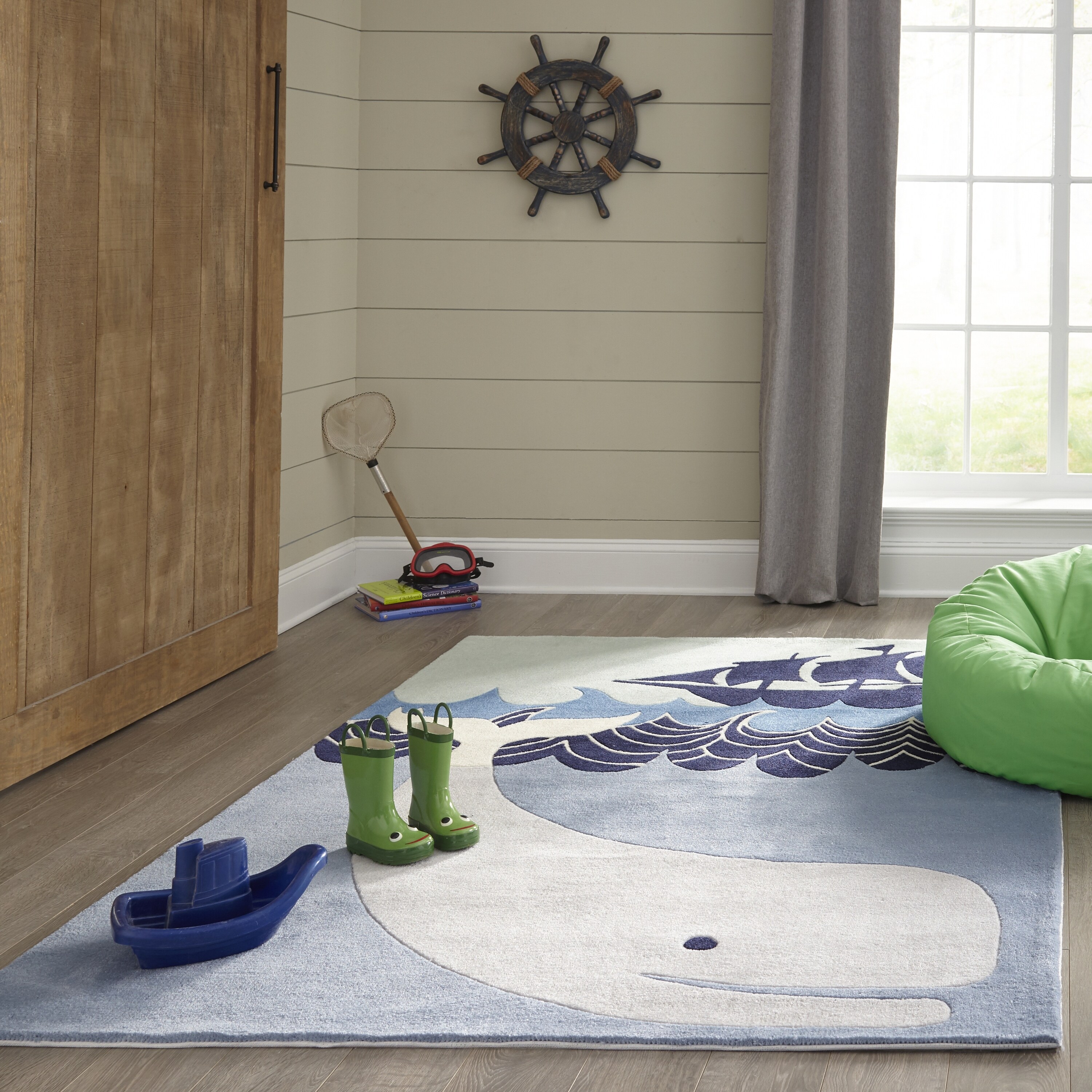 Hand Tufted and Hand Carved Rocket Rug